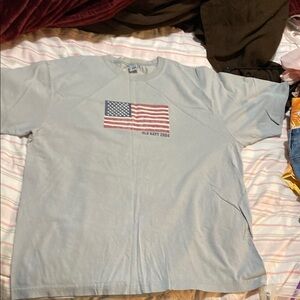 Old Navy Blue Men's Shirt with Flag Design